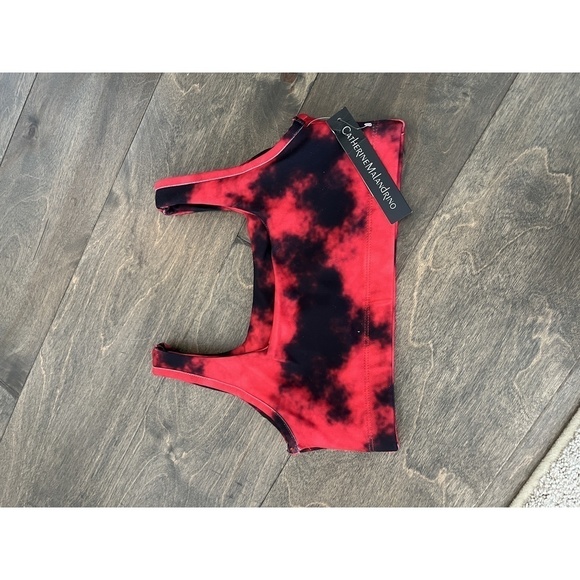 Catherine Malandrino Sports Bra, Color Red and Black, Size Small - Picture 4 of 5